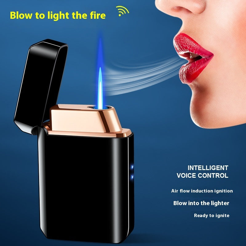 Voice-controlled Blow-and-blow Ignition Torch Lighter