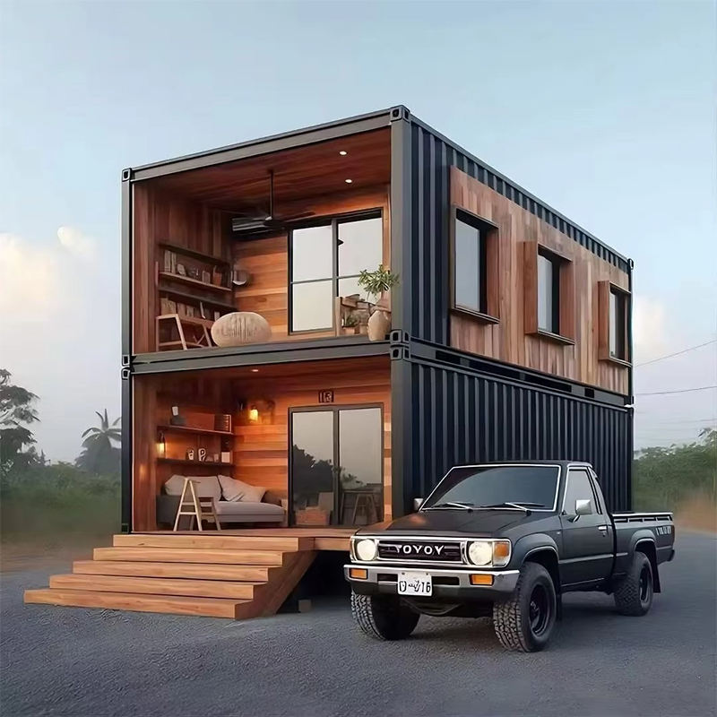Mobile Homes Prefabricated 2-story Container House Modern Modular Detachable Container House Price Luxury Hotel Bedroom Villa